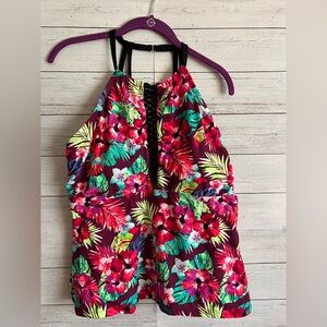 NWT Juniors Plus Size Macrame Tankini - Size 2x